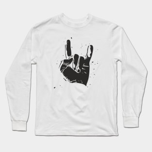 Heavy Metal Rock (black print) Long Sleeve T-Shirt